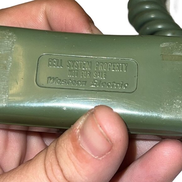 Vintage Avocado Green Bell System - Western Electric C/D 500 Rotary Telephone - Picture 4 of 7